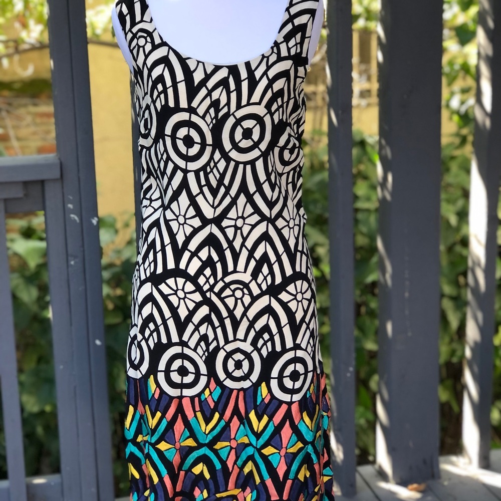 Anthropologie Kachel Glasswork Embroidered Hem Dress for Women, size 0